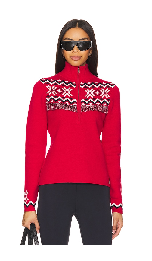 Shop The Upside Keystone Blanche Half Zip Sweatshirt In Chilli