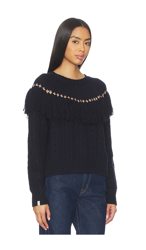 The Upside Clara Tassle Knit Sweater In Navy. Size S. Also In Xs, M, L. 