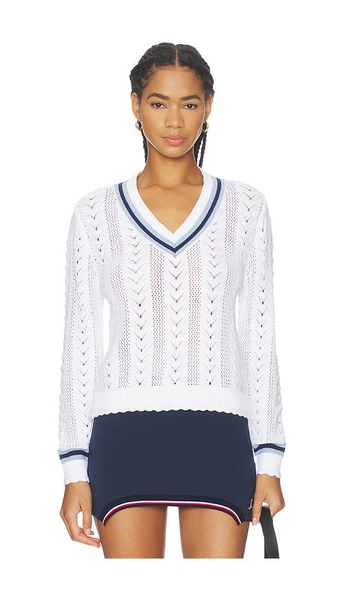 The Upside Citta Sonny V Neck Sweater In White