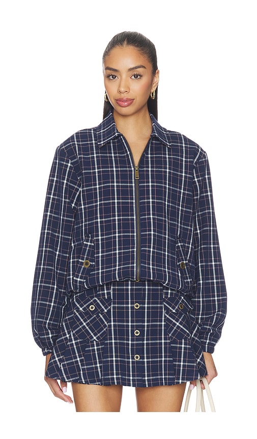  The Upside Valencia Lexi Collared Jacket In Navy. Size Xs. Also In M, L, Xl. 