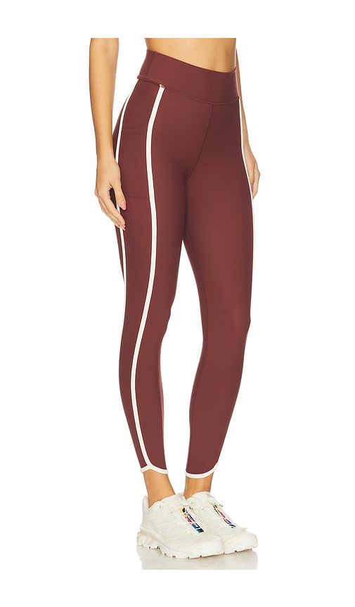 The Upside Adesa 25in High Midi Pant In Burgundy