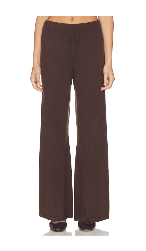 THE UPSIDE PANTALON JAMBES LARGES EN CACHEMIRE COCO AMELIE en Chocolate Taille S Also en XS M L 320$