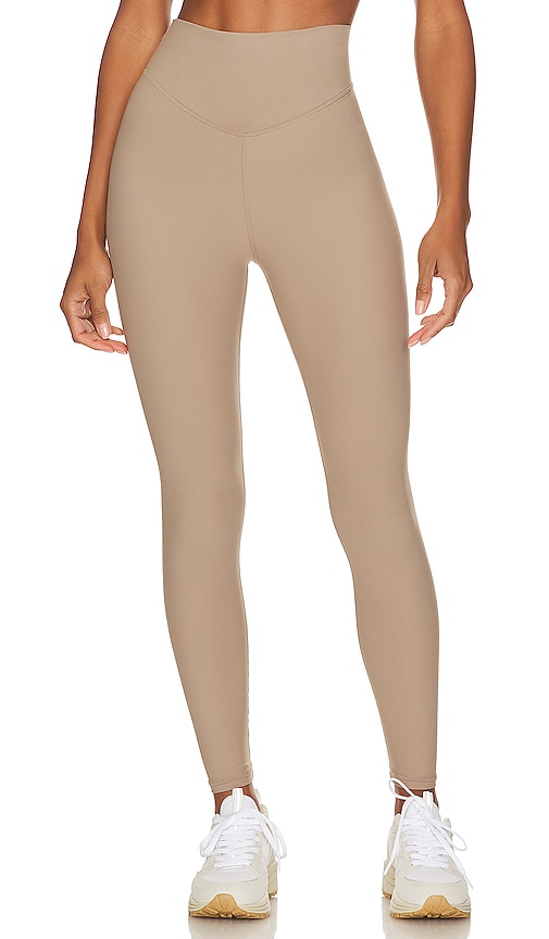 Yummie Bronze Faux Leather Legging With Ankle Zipper in Bronze
