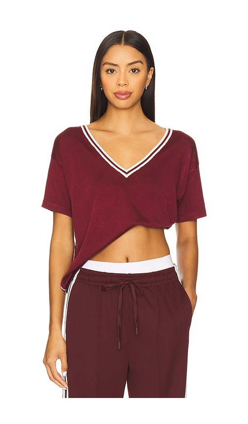 The Upside Sienna V Neck Tee In Red