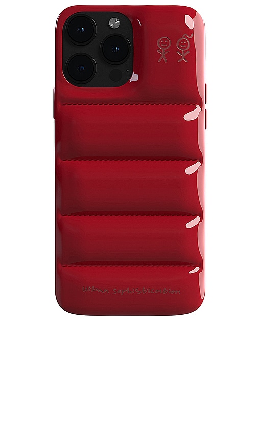 Shop Urban Sophistication Iphone 15 Pro Glazed Puffer Case In 红色