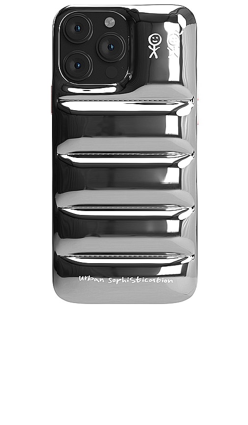 Urban Sophistication Iphone 15 Pro Max Glazed Puffer Case in Silver