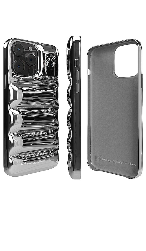 Shop Urban Sophistication Iphone 15 Pro Max Glazed Puffer Case In 银色