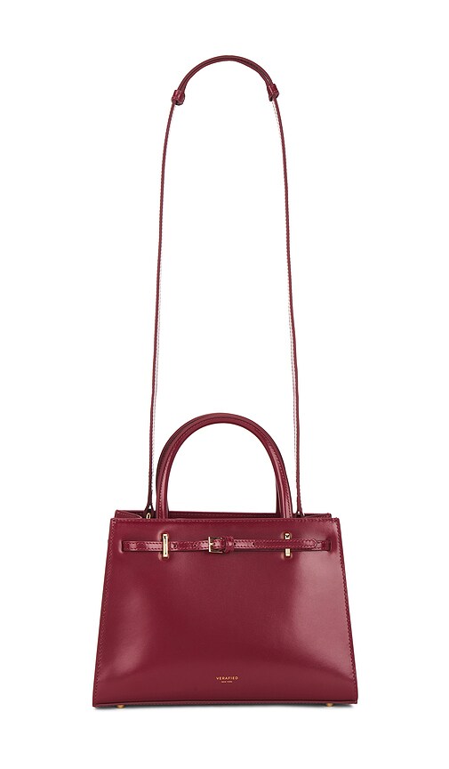 VERAFIED Small Book Tote Bag in Maroon