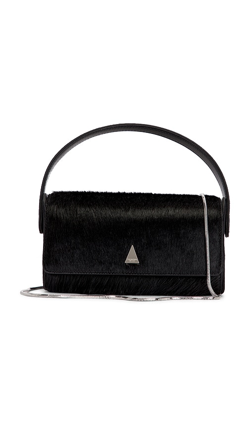 Calfhair Pochette Bag in Black.