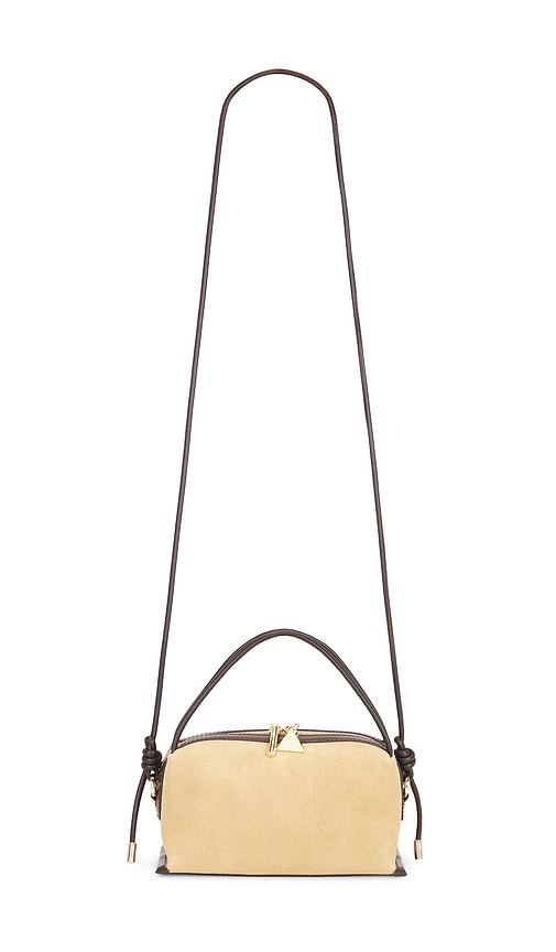 Suede Cafe Mini Bag in Gold
