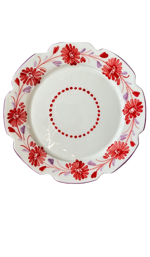 Vaisselle Janine 23cm Starter Plate Set Of 4 in Red