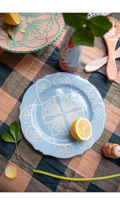  Vaisselle Teller Ivy Main Plate In Blue. 