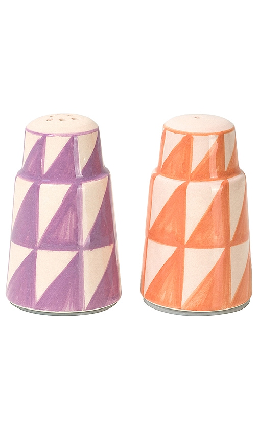 Shop Vaisselle Salt N'pepa Shakers In Coral & Lilac