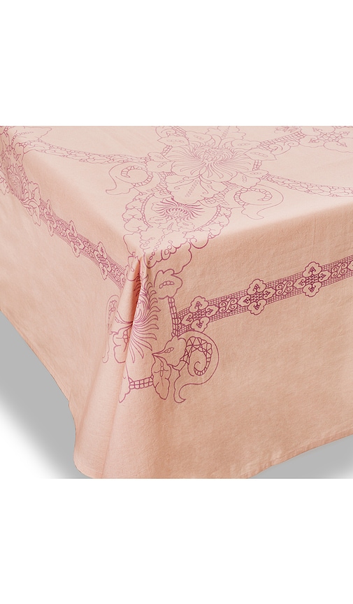  Vaisselle Ginette Cotton Tablecloth In Blush. 