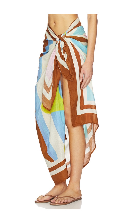  Vitamin A Sarong Samara In Baby Blue,brown. 