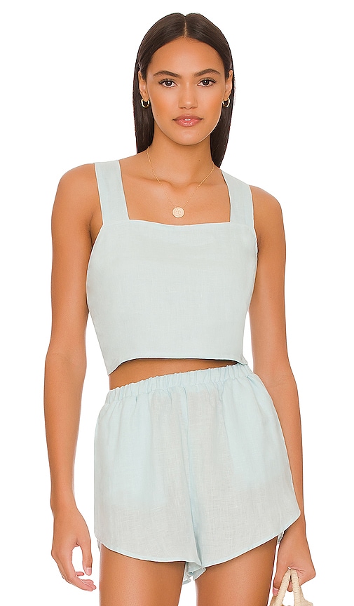 vitamin A Tallows Crop Top in Sky