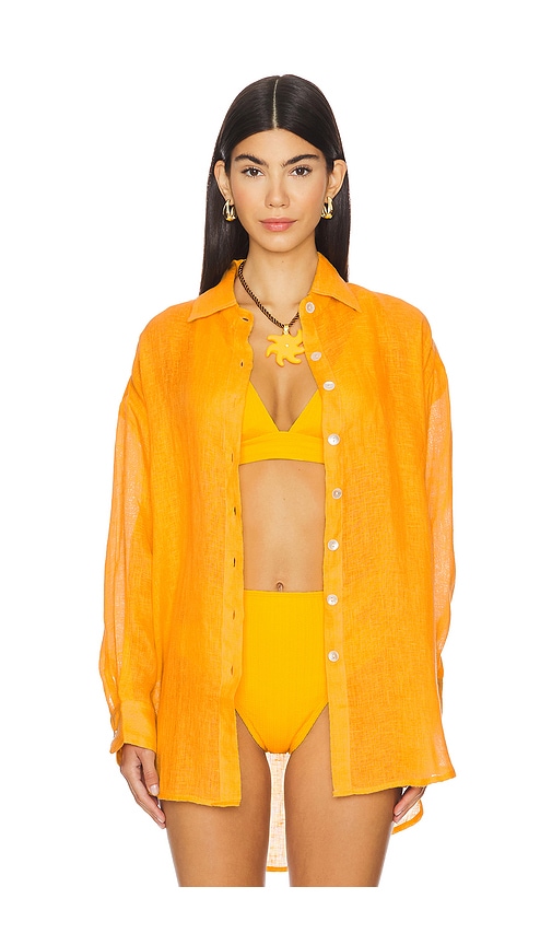 Shop Vitamin A Playa Boyfriend Shirt In Sunflower