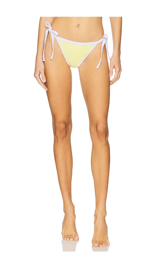 Stella Tie Side Bikini Bottom in Yellow. - size L (also in M, S, XL, XS) - vitamin A - Modalova