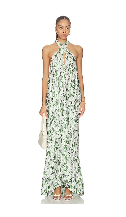 Verandah Cross Front Plisse Gown