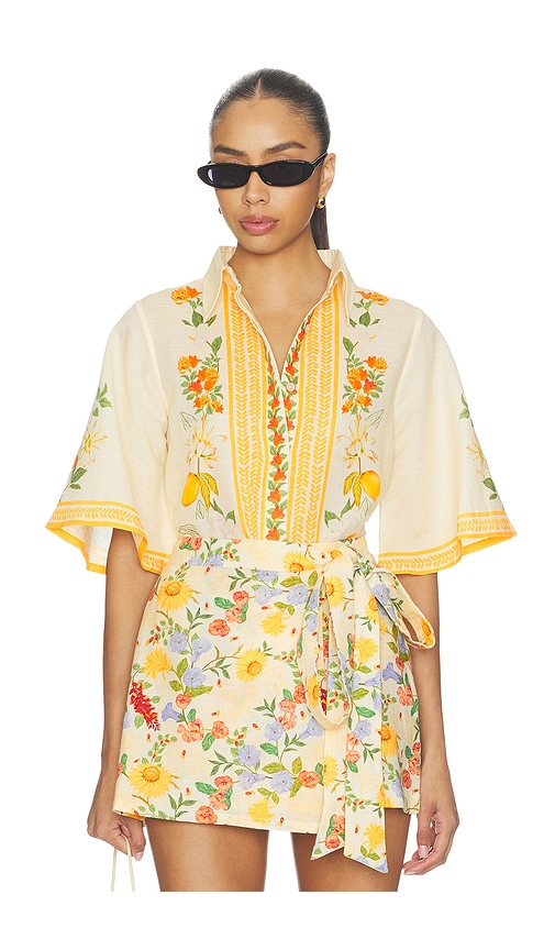 Verandah Floral Bell Sleeve Shirt