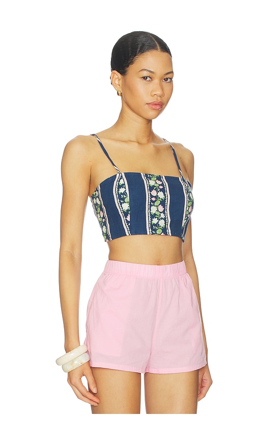  Verandah Cropped Blouse In Multi. Size Xs. Also In S, M, L. 