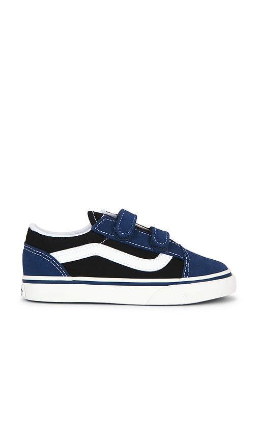 Vans Toddlers Old Skool V Sneaker In Blue