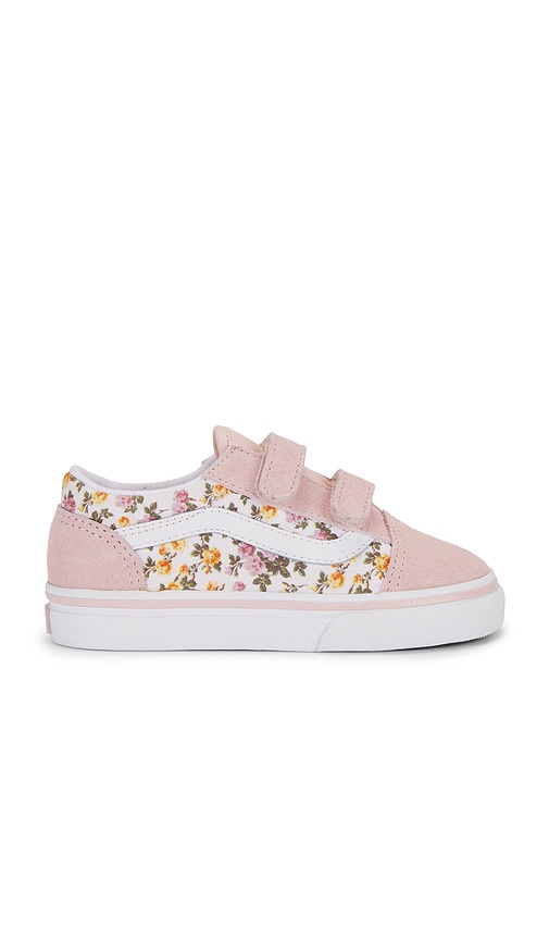 Vans Toddler Old Skool V in Romantic Floral Pink & Multi