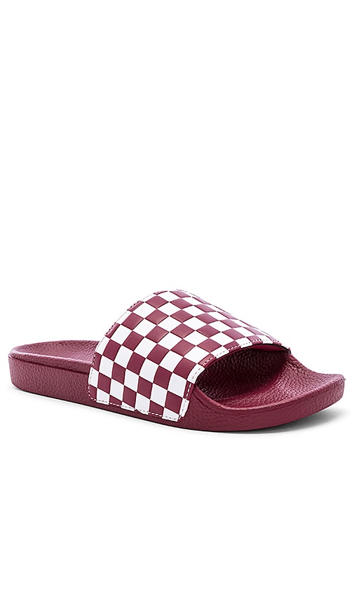 vans checkerboard slides womens