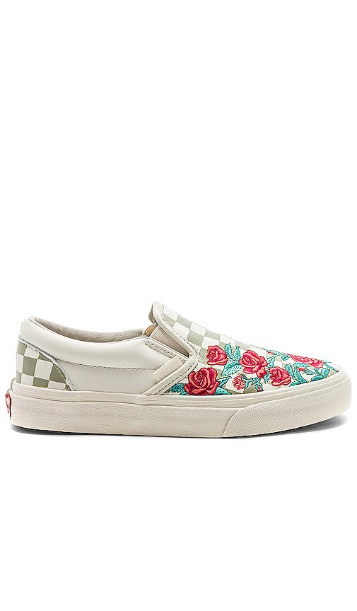 vans rose embroidery