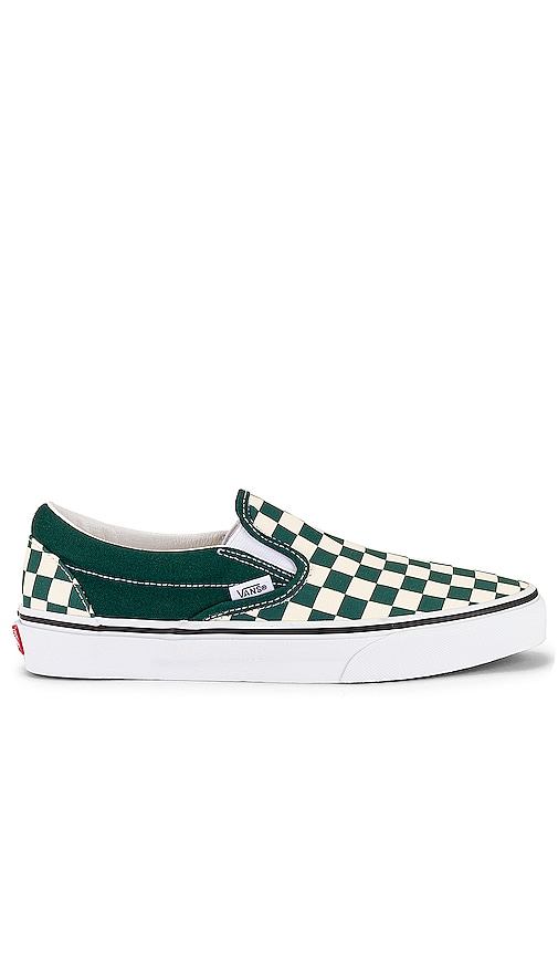 bistro green checkered vans