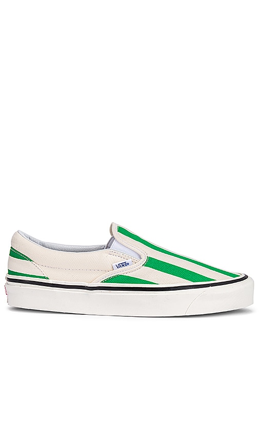 emerald green slip on vans