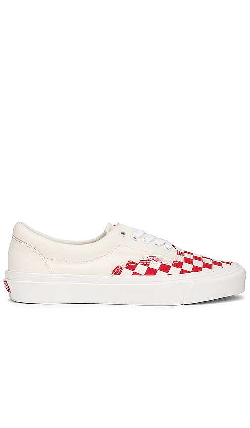 vans black & white podium check era shoes