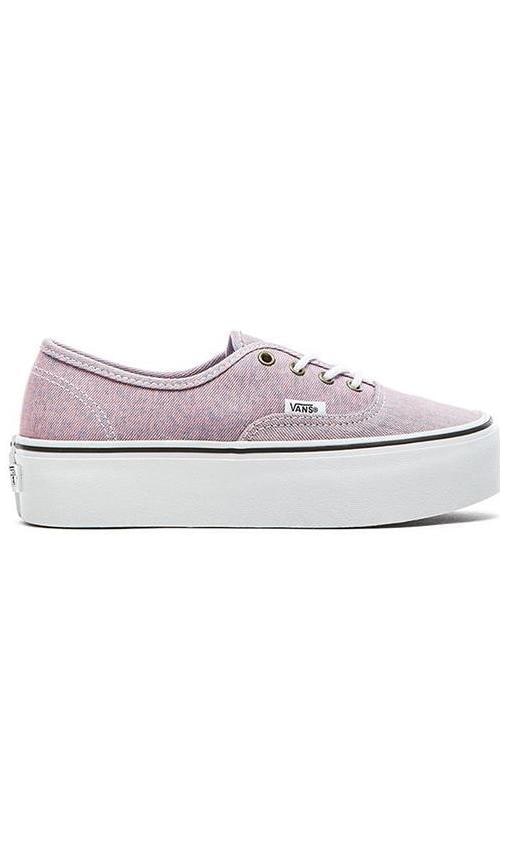 vans authentic platform washed denim