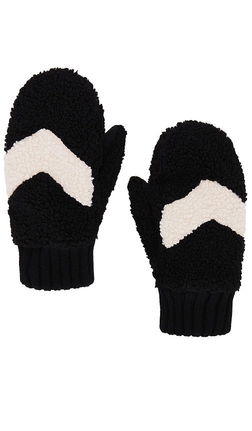 Varley Heyward Sherpa Mitten in Black & Sandshell