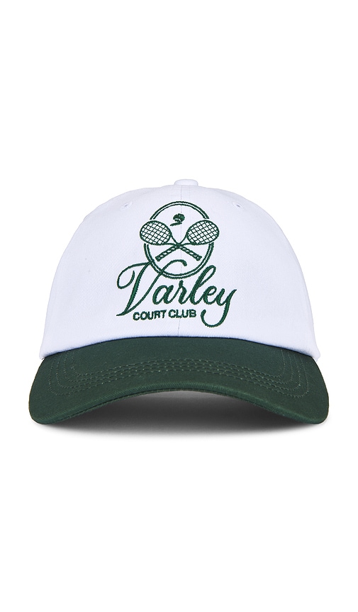 Varley Noa Club Twill Cap In White & Forest