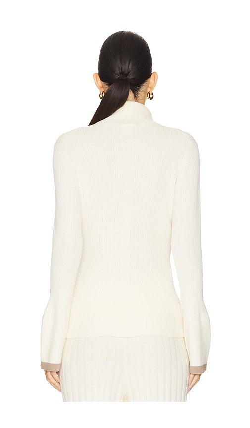  Varley Oberteil Mit Ausschnitt Ravena Rib Knit High In Ivory. Größe L. Also In Xl. 
