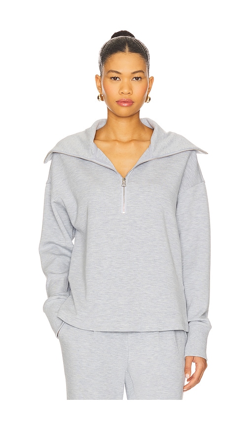 Larson Half Zip Sweatshirt in Light Grey. - size XL (also in L, M, S, XS)