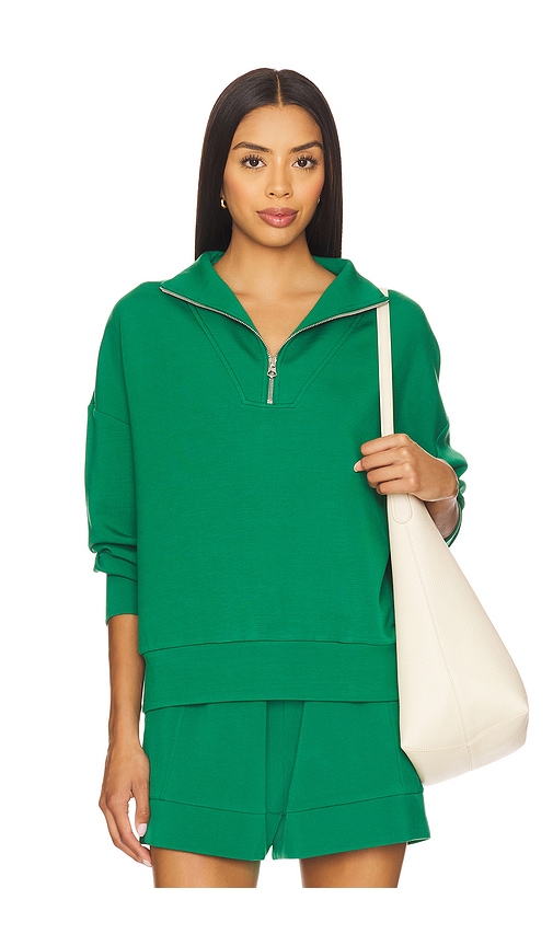 Hawley Half Zip Sweatshirt in Green. - size S (also in L, M, XS)