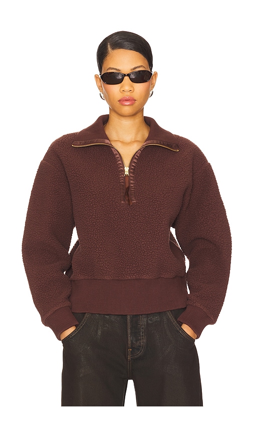 Varley Roselle Half-zip Sweatshirt In Brown
