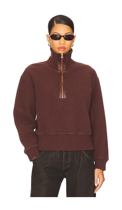 Varley Roselle Half-zip Sweatshirt In Brown