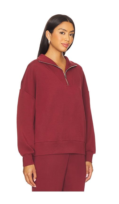 Varley Hawley Half-zip Sweatshirt In Red