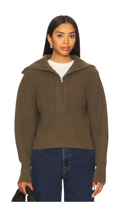 Varley Maura Half Zip Rib Knit