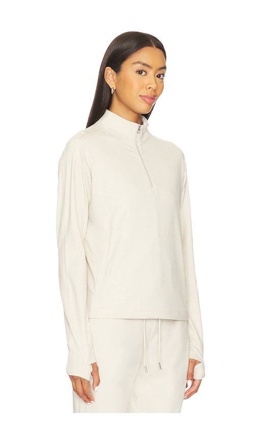 Varley Lamia Half Zip Midlayer In Neutral