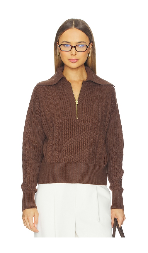 Varley Camello Relaxed Cable Half Zip Sweater
