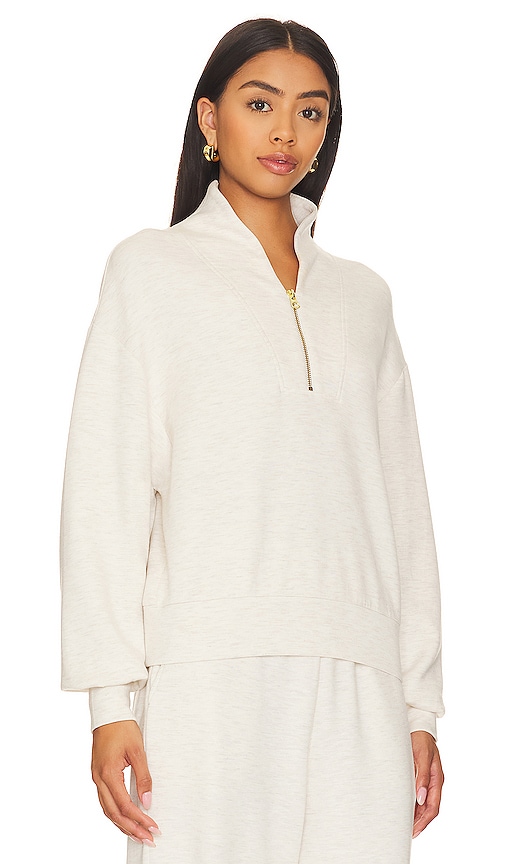 Shop Varley Davidson Sweatshirt In Ivory