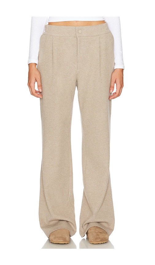 Shop Varley Aberdeen Straight Leg Pant In Grey