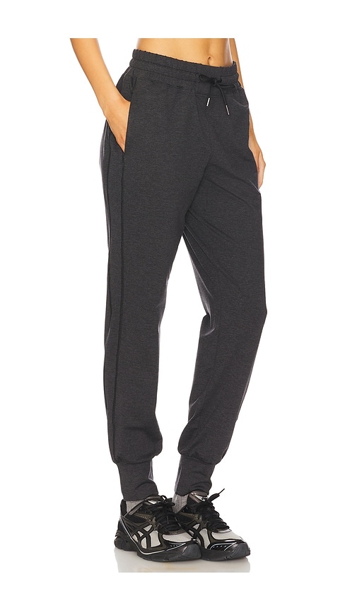Varley Womens  Aisling Active Two-slip-pockets Tapered-leg Mid-rise Stretch-woven Jogging Bottoms In Charcoal,black