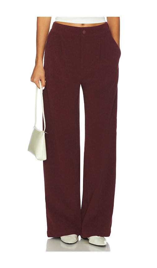 Floris Wide Leg 29.5 Pant in Burgundy. - size L (also in M, S, XL, XS) - Varley - Modalova