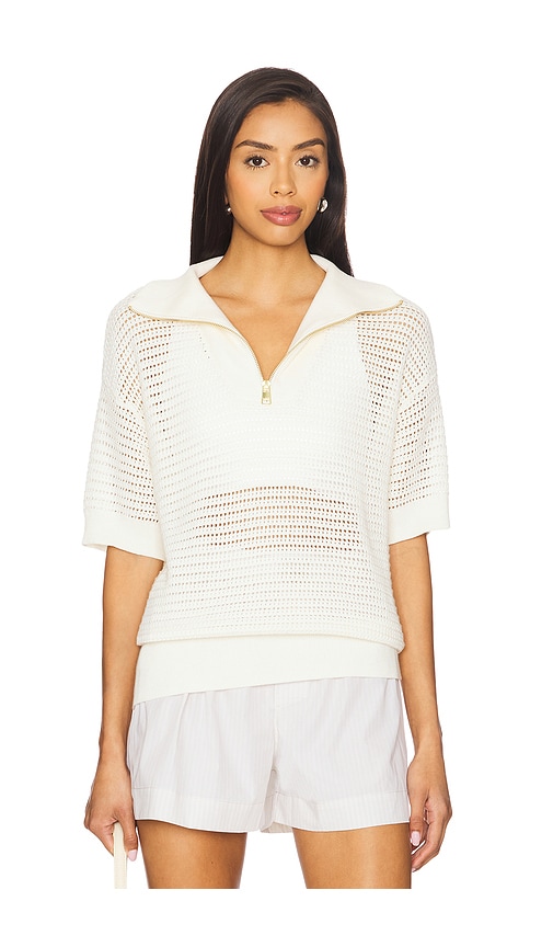 Nali Half Zip Knit Top in White. - size L (also in M, S, XL, XS) - Varley - Modalova