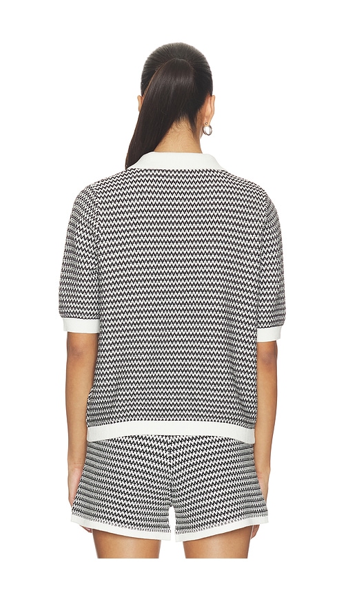  Varley Polo-strickoberteil Gaelle In Black,white. Größe S. Also In M. 